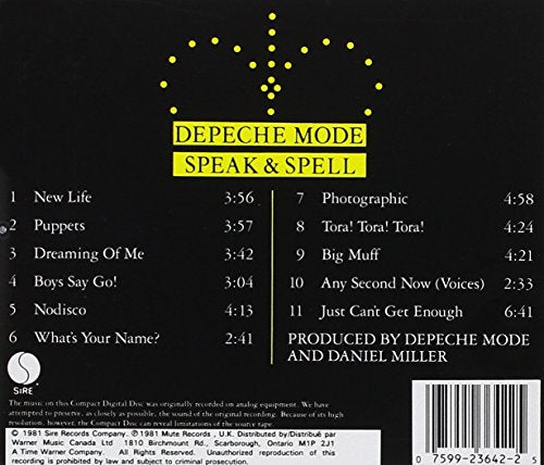 Depeche Mode / Speak & Spell - CD (Used)