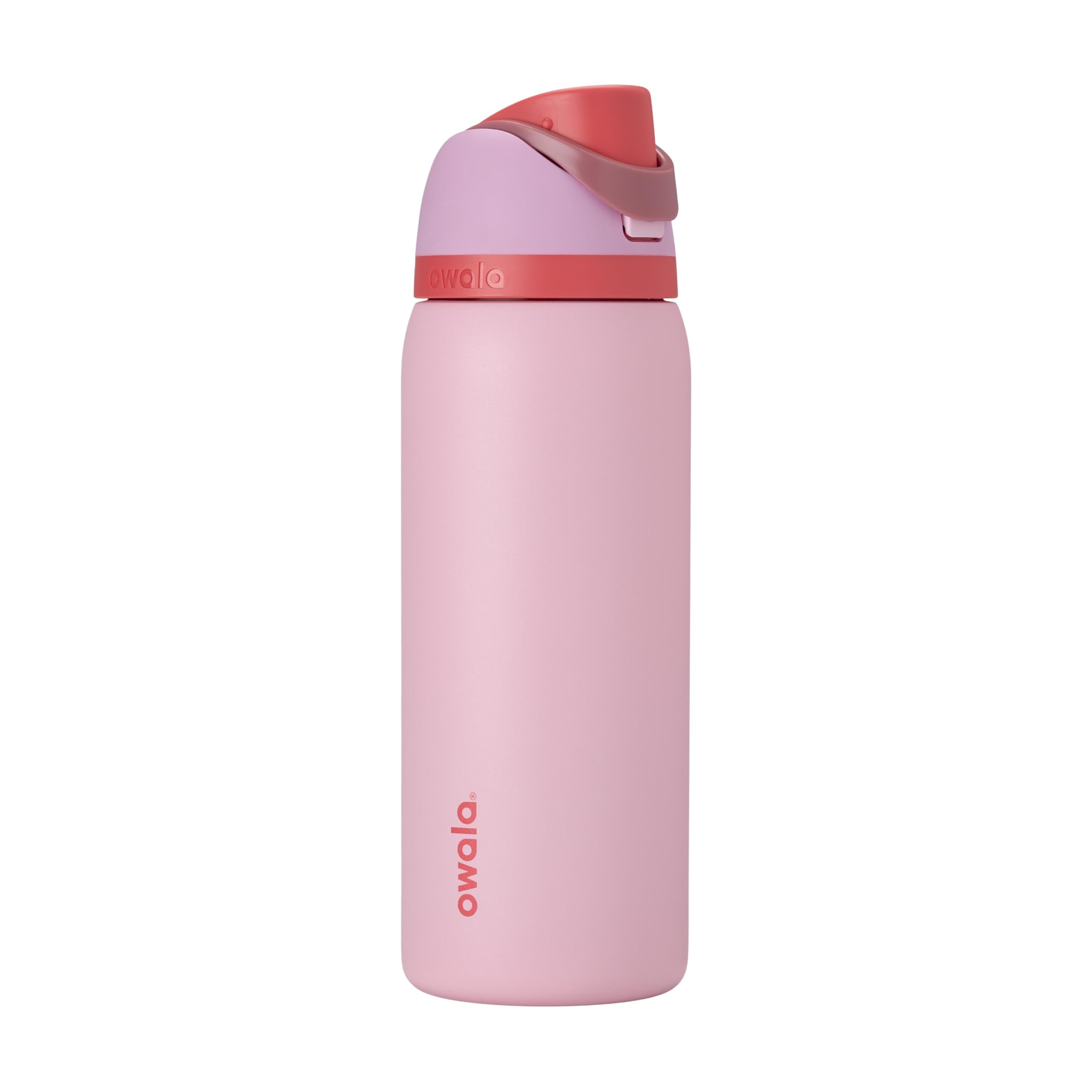 Owala FreeSip Insulated Stainless Steel Water Bottle with Straw for Sports and Travel, BPA-Free Sports Water Bottle, 32 oz, Pink, Angel Food Cake 🍁 All In One Marketplace Canada