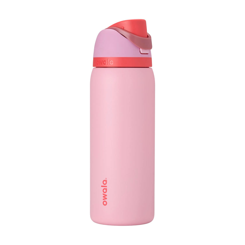 Owala FreeSip Insulated Stainless Steel Water Bottle with Straw for Sports and Travel, BPA-Free Sports Water Bottle, 32 oz, Pink, Angel Food Cake 🍁 All In One Marketplace Canada