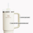 STANLEY Quencher H2.0 Tumbler with Handle and Straw 30 oz | Flowstate 3-Position Lid | Cup Holder Compatible for Travel | Insulated Stainless Steel Cup | BPA-Free | Violet Blossom 🍁 All In One Marketplace Canada