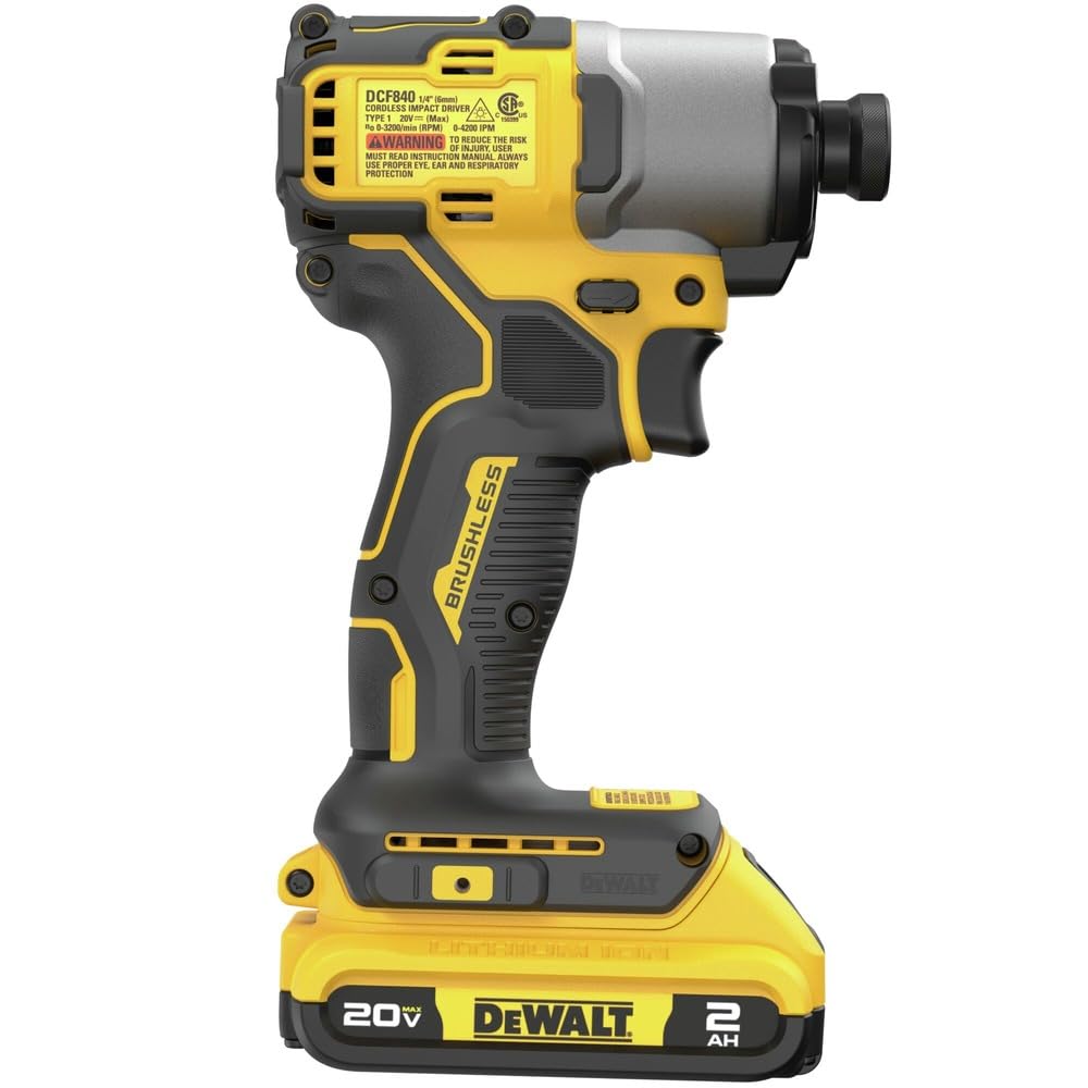 DEWALT 20V MAX Brushless Cordless Impact Driver 1/4-In, Lightweight, Variable Speed, LED (DCF840D1) 🍁 All In One Marketplace Canada