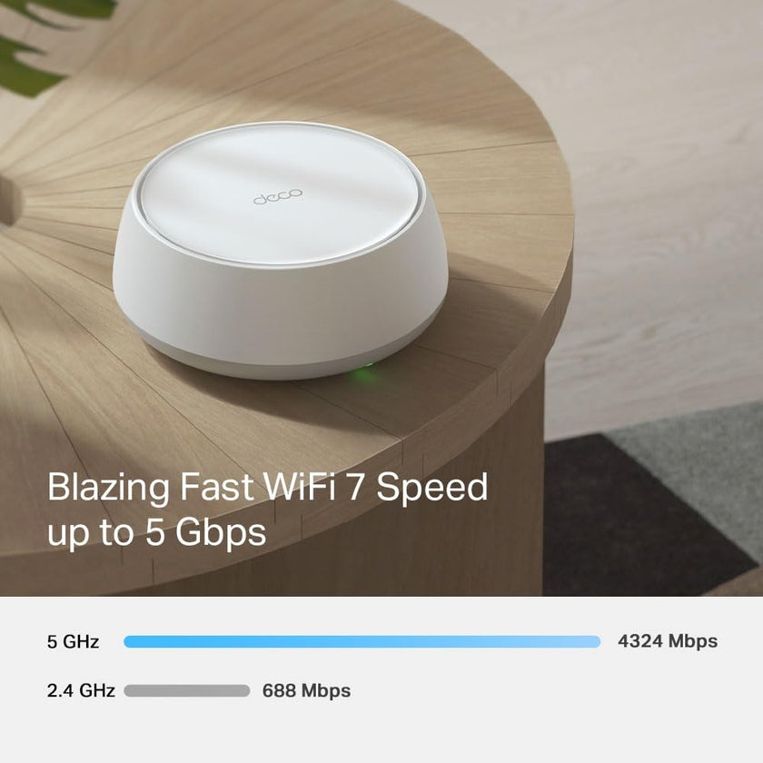 TP-Link Deco 7 BE25 Dual-Band BE5000 WiFi 7 Mesh Wi-Fi System | 4-Stream 5 Gbps, 240 Mhz Channels | Covers up to 4,600 Sq.Ft | 2X 2.5G Ports Wired Backhaul | VPN,MLO, AI-Roaming, HomeShield, 2-Pack 🍁 All In One Marketplace Canada