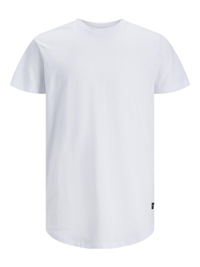 JACK & JONES Men's Long Line Fit T-Shirt JJENOA TEE SS Crew Neck NOOS White Medium 🍁 All In One Marketplace Canada