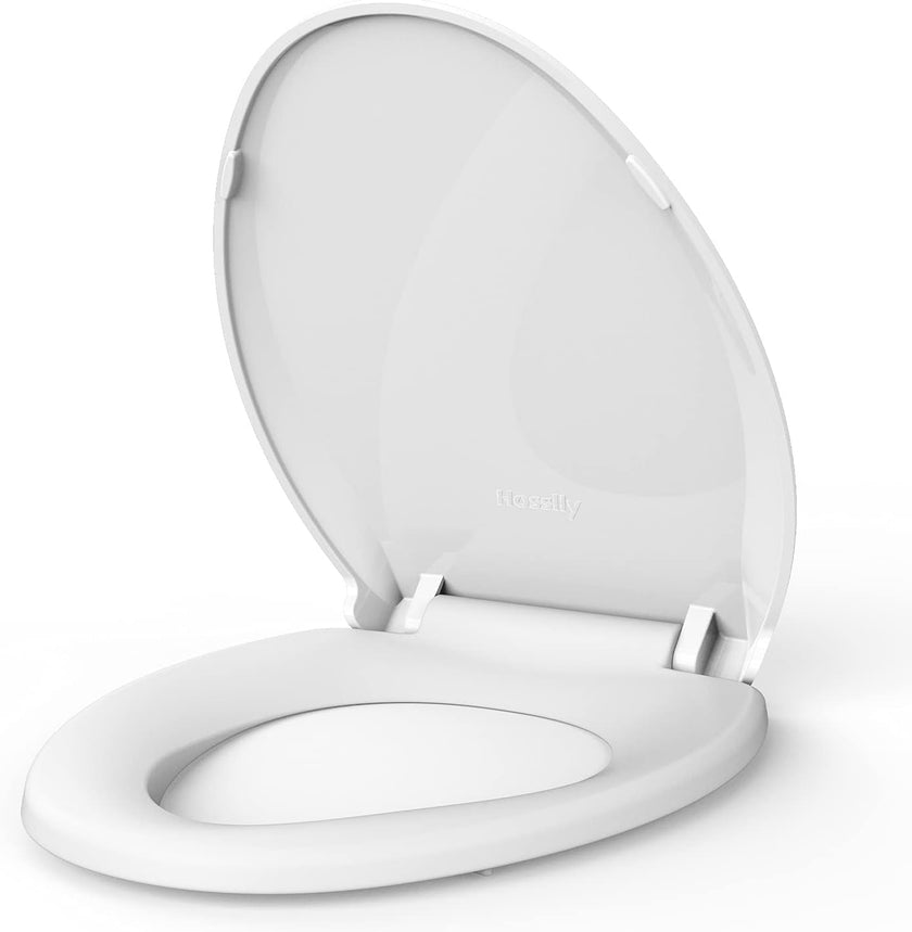 Quiet-Close Toilet Seat Round, Slow Close & Quick Release, Adjustable Quick Screw Attach Non-Slip Hinges, Easy to Install, Universal Fit 🍁 All In One Marketplace Canada