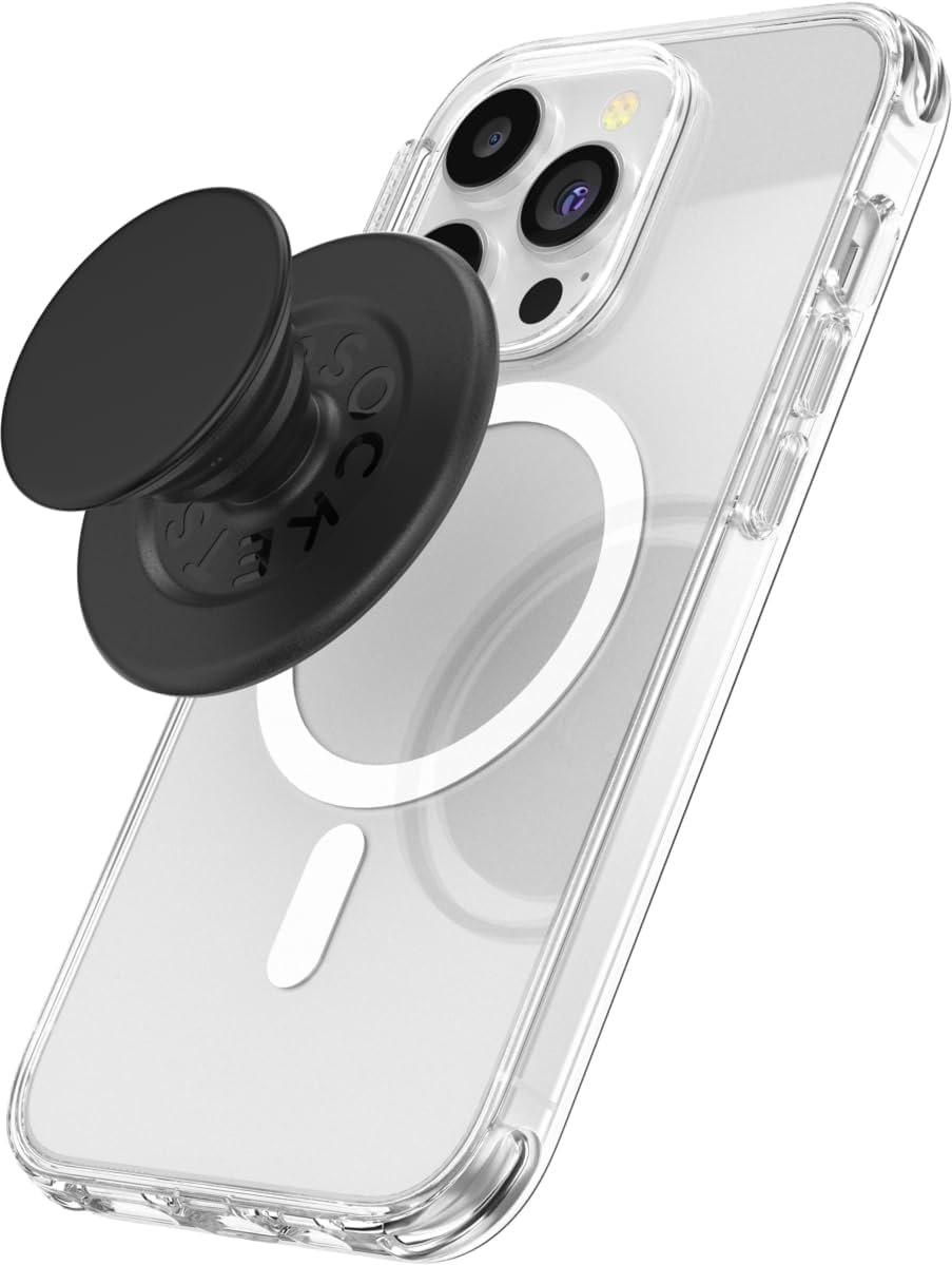 PopSockets Phone Grip for MagSafe with Kickstand, Magnetic Stand, Swappable Top, Secure Hold for iPhone MagSafe Cases, Phone & Tablet Grip - Black 🍁 All In One Marketplace Canada