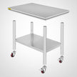 VEVOR 36x24x33.5 inch Stainless Steel Work Table with Wheels Prep Table with casters Heavy Duty Work Table for Commercial Kitchen Restaurant Business Garage 350 lb Capacity 🍁 All In One Marketplace Canada