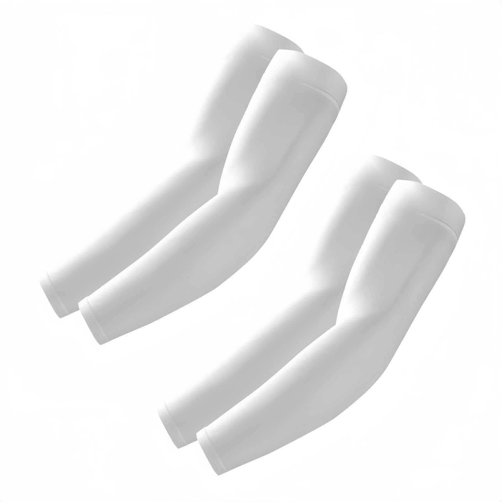 ROXUN 2 Pairs Arm Sleeves, Cooling UV Sun Protection Sports Compression for Men/Women 2 White 🍁 All In One Marketplace Canada