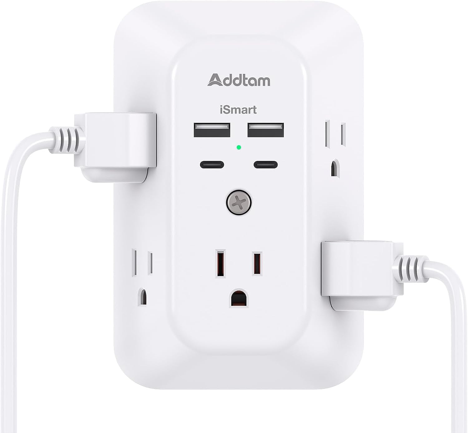 Power Bar, USB Wall Charger Surge Protector 5 Outlet Extender with 4 USB Charging Ports (2 USB C), Multi Plug Outlet, 3-Sided 1800J Power Strip Outlets Splitter Wall Plug Adapter for Home Office Dorm 🍁 All In One Marketplace Canada