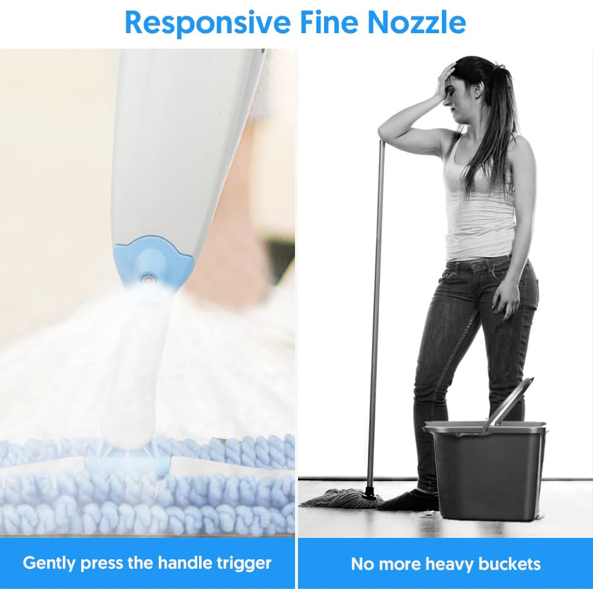 Tina&Tony Microfiber Spray Mop for Floor Cleaning, Hardwood Floor Spray Dry Wet Mop with 3 Reusable Refills Pads & 435ML Refillable Bottle, Kitchen Dust Mop for Hardwood Laminate Tile Floors, Blue 🍁 All In One Marketplace Canada