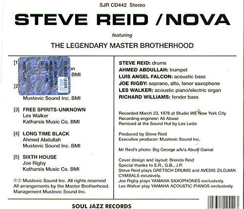 Soul Jazz Records Presents STEVE REID: Nova
