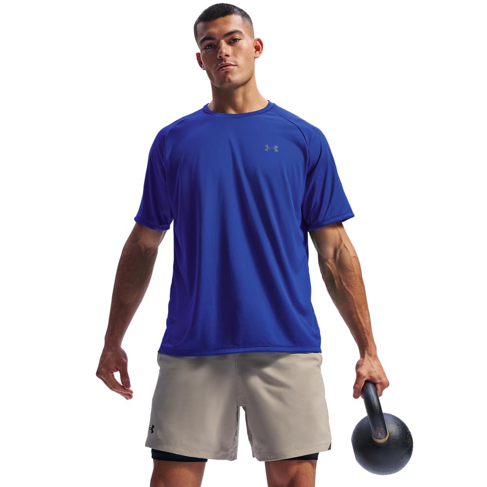 Under Armour mens Tech 2.0 Short-Sleeve T-Shirt , Royal (400)/Graphite , Large 🍁 All In One Marketplace Canada