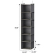 YOUDENOVA Hanging Closet Organizers and Storage, 6-Shelf Closet Hanging Storage Shelves, Grey 🍁 All In One Marketplace Canada