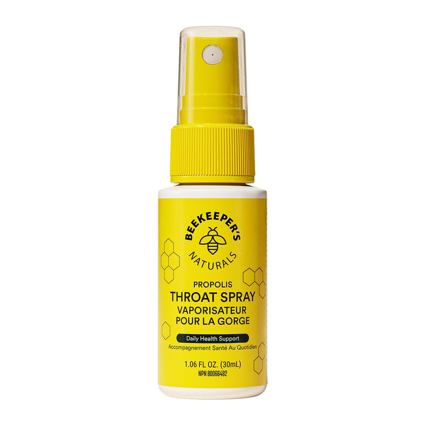 BEEKEEPER'S NATURALS Propolis Throat Spray - 85mg Bee Propolis Extract - Natural Immune Support, Sore Throat Relief & Antioxodant Support - Antioxidants, Keto, Paleo, Gluten-Free (1.06 oz) 🍁 All In One Marketplace Canada