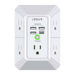 Wall Charger, Surge Protector, QINLIANF 5 Outlet Extender with 4 USB Charging Ports (4.8A Total) 3-Sided 1680J Power Strip Multi Plug Adapter Spaced for Home Travel Office (3U1C) 🍁 All In One Marketplace Canada