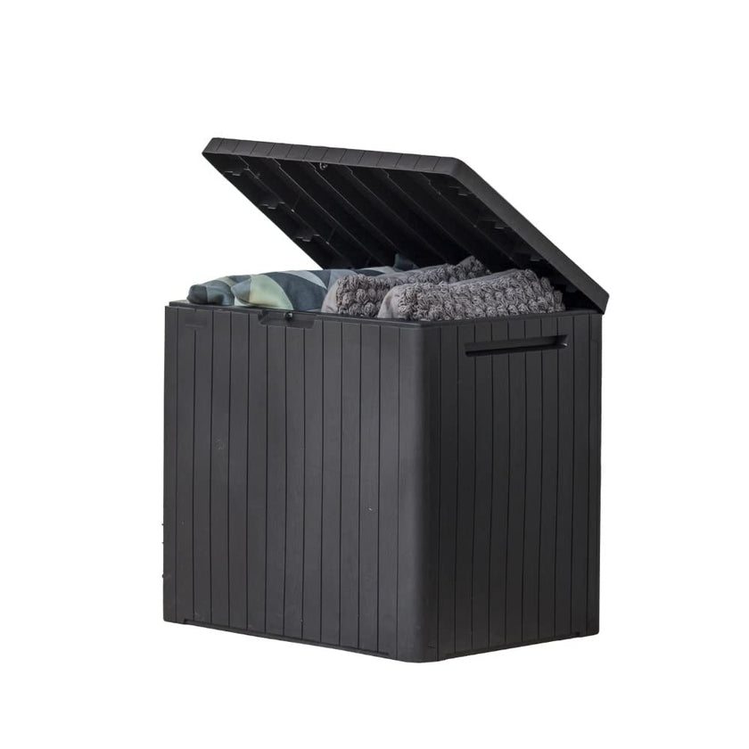 Keter City 30 Gal Outdoor Storage Box and Patio Side Table 🍁 All In One Marketplace Canada