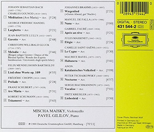 Mischa Maisky: Meditation: Voaclise - Traumerei - Wiegenlied - Apres un reve - Ave Maria