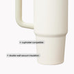 Stanley Quencher H2.0 Tumbler with Handle and Straw 40 oz | Flowstate 3-Position Lid | Cup Holder Compatible for Travel | Insulated Stainless Steel Cup | BPA-Free | Peony 🍁 All In One Marketplace Canada