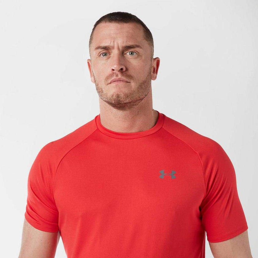 Under Armour mens Tech 2.0 Short-Sleeve T-Shirt , Red (600)/Graphite , Large 🍁 All In One Marketplace Canada