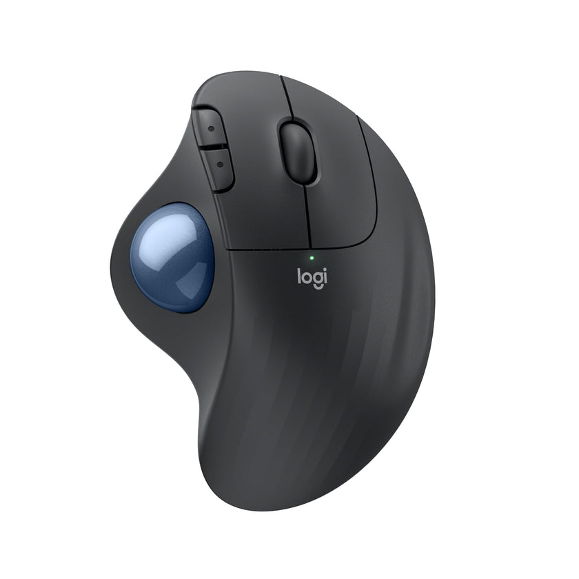 Logitech Ergo M575S Wireless Trackball Mouse, Wireless Ergonomic Mouse with Bluetooth and Encrypted Dongle, Comfortable Thumb Control, Precise and Smooth Tracking, for PC/Mac - Graphite Blue Ball 🍁 All In One Marketplace Canada