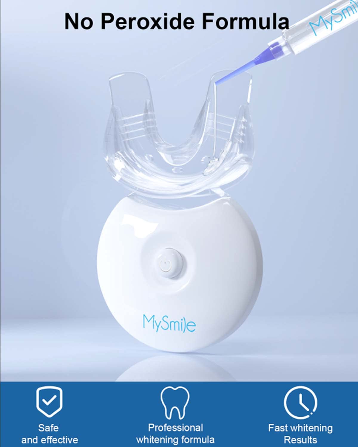 MySmile Teeth Whitening Kit with Whitening Light - 4Pcs Non-Sensitive Enamel Safe Teeth Whitening Gel,10 Min Fast-Result Home Tooth Whitening Dental Care Help Remove Teeth Stain 🍁 All In One Marketplace Canada