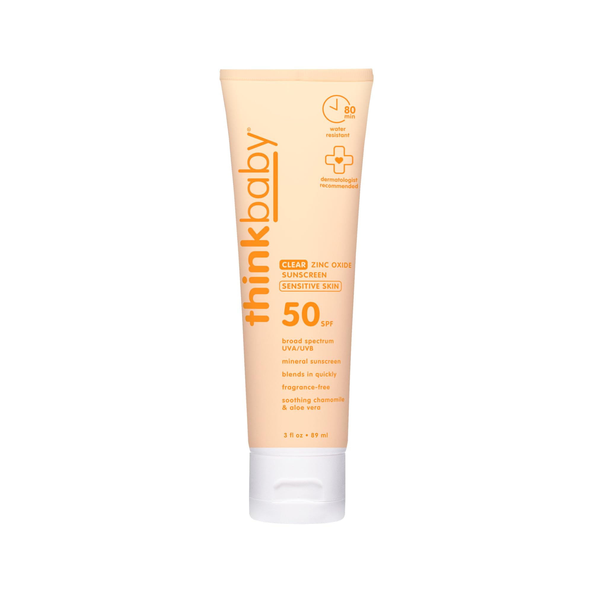 THINK Thinkbaby SPF 50+ Mineral Sunscreen for Sensitive Skin - 3 Fl Oz 🍁 All In One Marketplace Canada