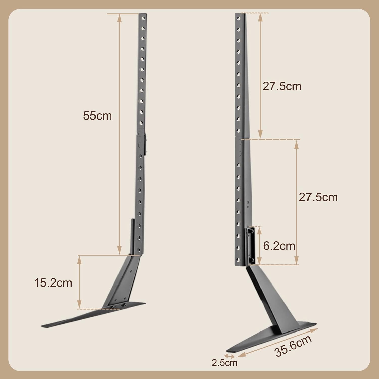 GPlus+ Universal Table Top TV Stand for Most 23 to 75 inch LCD LED Plasma Flat Screen TVs, TV Base Height Adjustable Leg Stand Holds up to 88 lbs/40Kg, VESA up to 800x600mm, LDT03-26L 🍁 All In One Marketplace Canada
