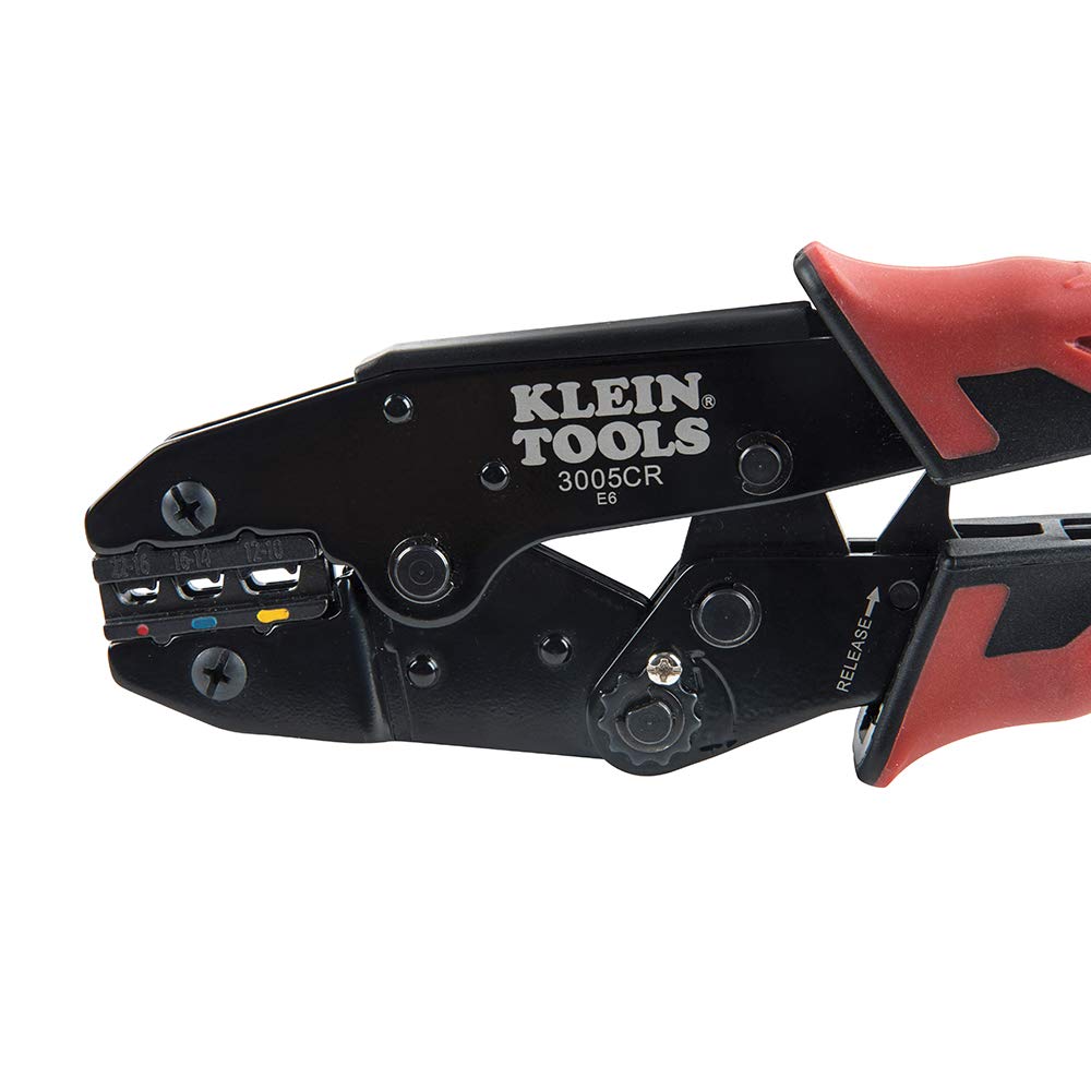 Klein Tools 3005CR Wire Crimper Tool, Ratcheting Insulated Terminal Crimper for 10 to 22 AWG Wire 🍁 All In One Marketplace Canada