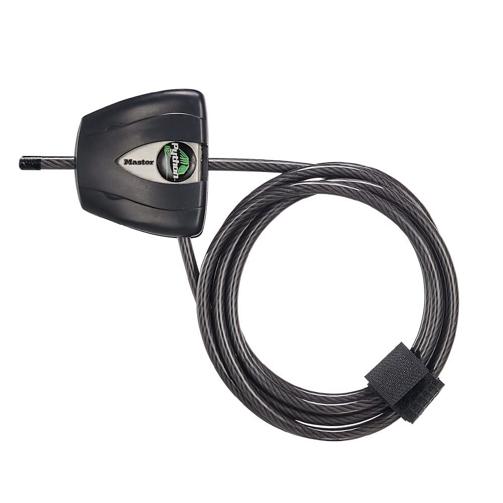 Master Lock 8417D Python Adjustable Locking Cable, 6-Foot , Black and Silver 🍁 All In One Marketplace Canada