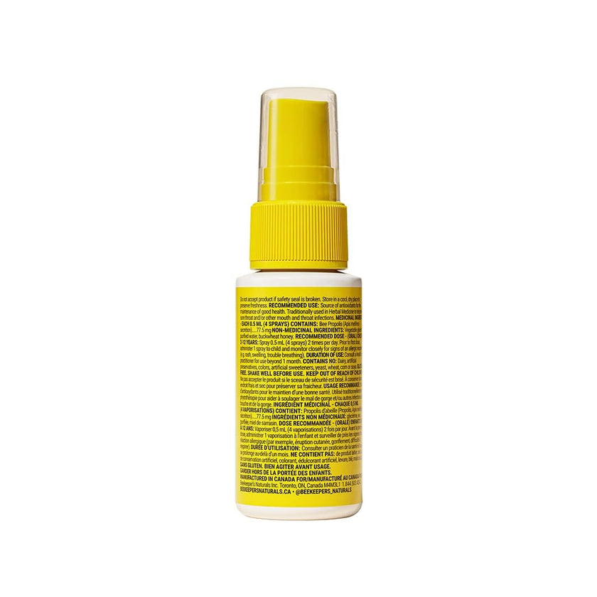 BEEKEEPER'S NATURALS Propolis Throat Spray for Kids - Made with 77mg Bee Propolis Extract - Natural Immune Support & Sore Throat Relief - Has Antioxidants & Gluten-Free (1.06 oz) 🍁 All In One Marketplace Canada