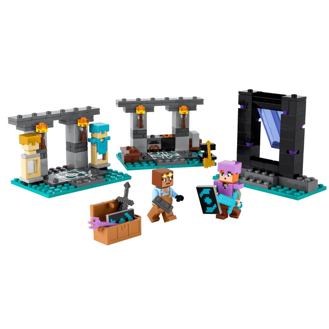 LEGO Minecraft The Armory Building Set, Includes Popular Minecraft Figures Alex and Armorsmith, Action Toy for Gamers and Kids, Gift for Boys and Girls 7 Years Old and Up, 21252 🍁 All In One Marketplace Canada