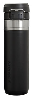 Stanley Quick Flip GO Water Bottle 24 oz | Push Button Lid | Leakproof and Packable for Travel and Sports | Insulated Stainless Steel | BPA-Free | Black 2.0 🍁 All In One Marketplace Canada