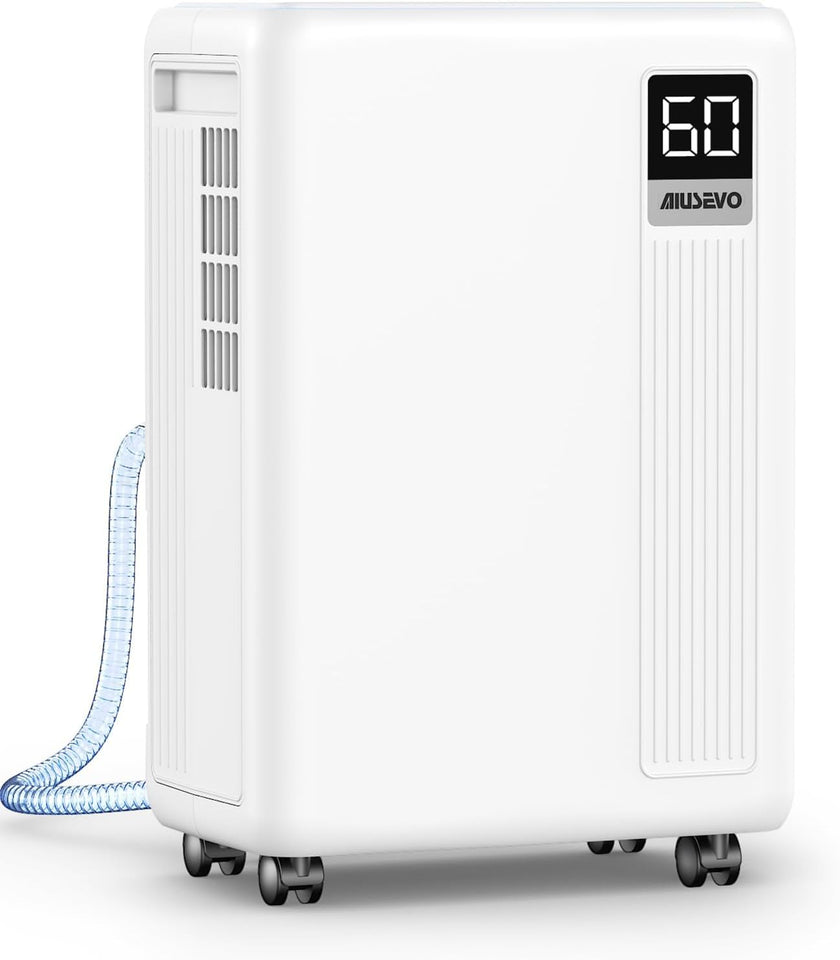 AIUSEVO 26 Pint Dehumidifiers for Basements & Home (Up to 2500 Sq.Ft), Ultra Quiet 40dB Bedroom Dehumidifier with 3 Modes, Continuous Drain & Auto Defrost to Reduce Moisture & Musty Odors 🍁 All In One Marketplace Canada