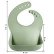 PandaEar Set of 3 Cute Silicone Baby Bibs for Babies & Toddlers (10-72 Months) Waterproof, Soft, Unisex, Non Messy (Brown/Blue/Green) 🍁 All In One Marketplace Canada