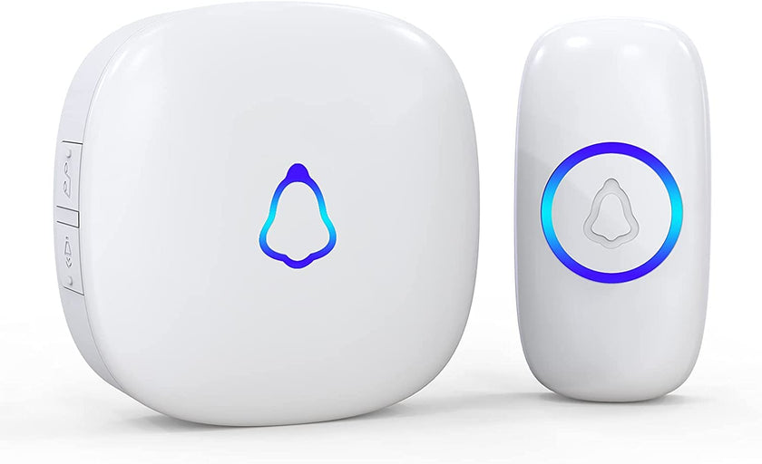 SECRUI Wireless Doorbell, Easy Installation, Adjustable Volumes, 58 Chimes, 1000Ft Operating Range, Waterproof, LED Indicator, White 🍁 All In One Marketplace Canada
