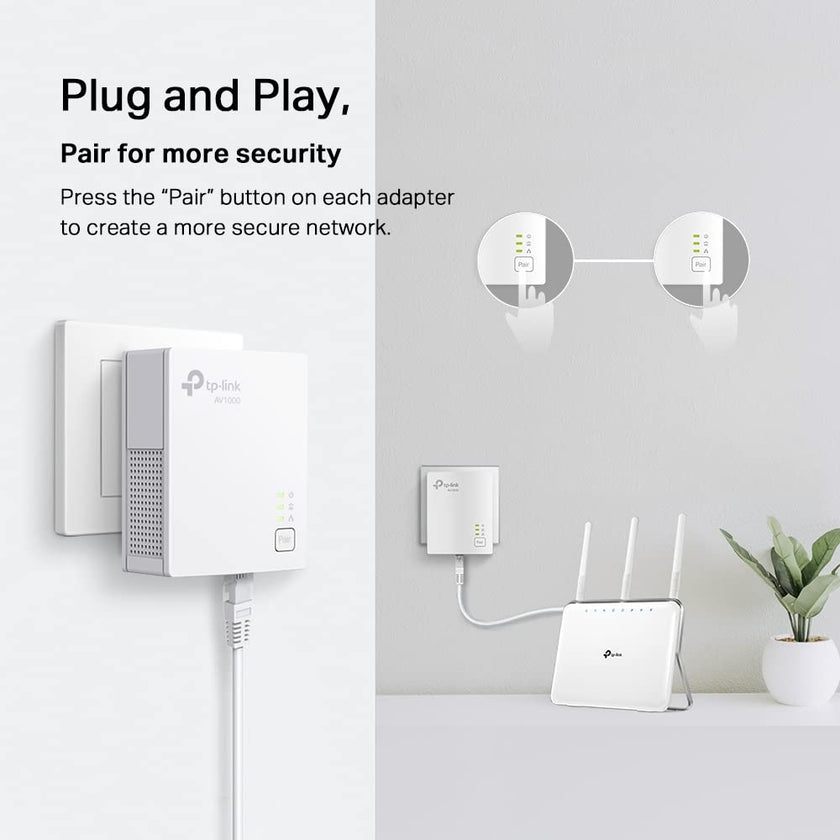 TP-Link Powerline Ethernet Adapter Starter Kit (TL-PA7017 KIT) - AV1000 Gigabit Port, Plug&Play, Ethernet Over Power, Nano Size, Ideal for Smart TV, Online Gaming, Wired Connection Only 🍁 All In One Marketplace Canada