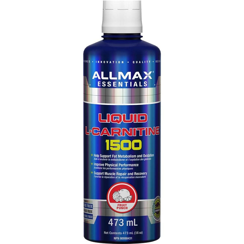 ALLMAX Nutrition Liquid L-Carnitine 1500 Miligrams, Fruit Punch, 16 oz (473 ml) 🍁 All In One Marketplace Canada