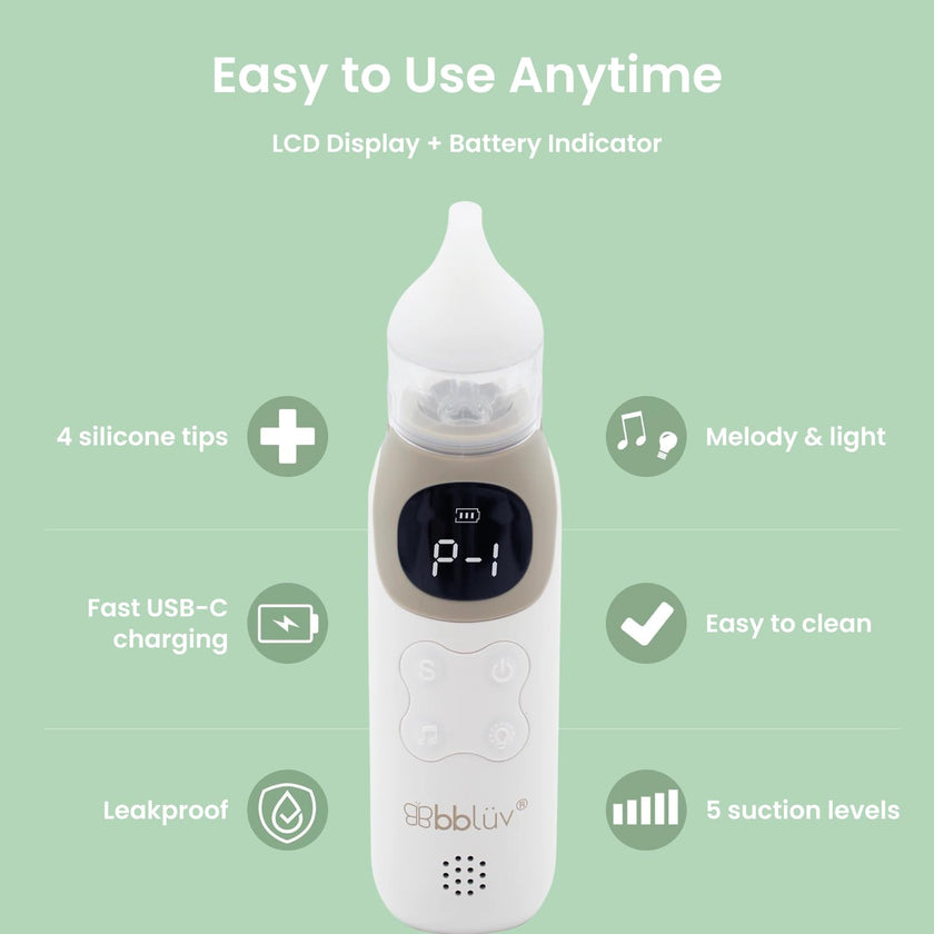bblüv Rinö Pro Battery Operated Baby Nasal Aspirator with 5 Suction Levels 🍁 All In One Marketplace Canada