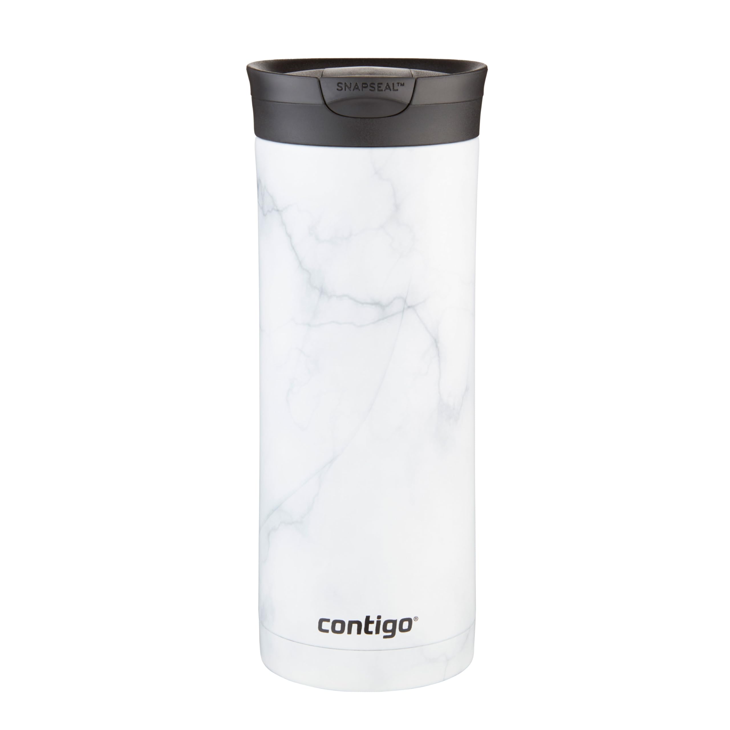 Contigo Huron 2.0 Couture Stainless Steel Travel Tumbler, Vacuum-Insulated Metal Tumbler for Coffee and Tea with Leak-Proof Lid, White Marble, 20 oz (591 mL) 🍁 All In One Marketplace Canada
