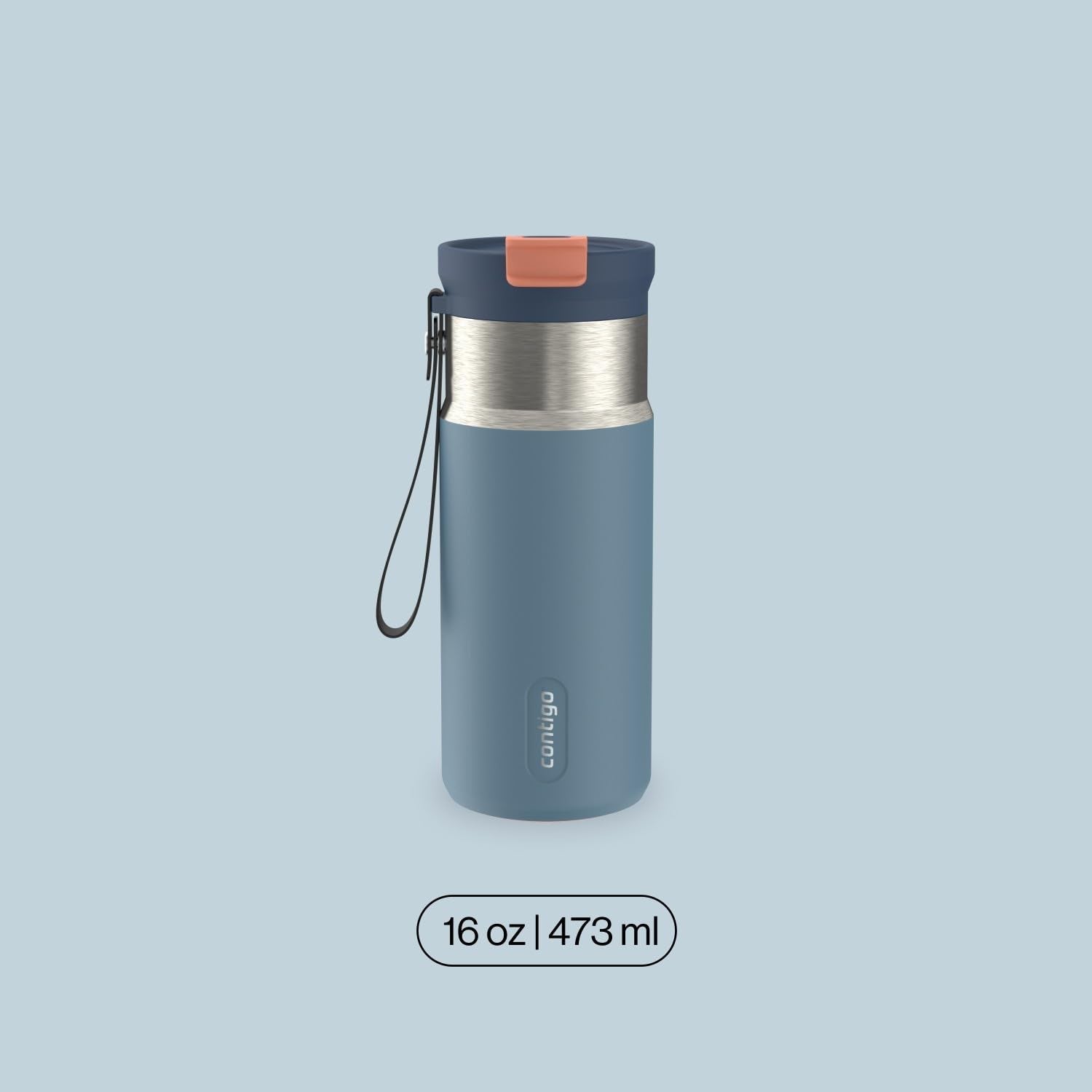 Contigo DualSip 16 oz Compact Water Bottle w/ 2-Way Lid (Drink from Straw or Spout) | Vacuum-Insulated Stainless Steel for Cold Drinks | 100% Leakproof | BPA & Lead-Free | Dishwasher Safe 🍁 All In One Marketplace Canada