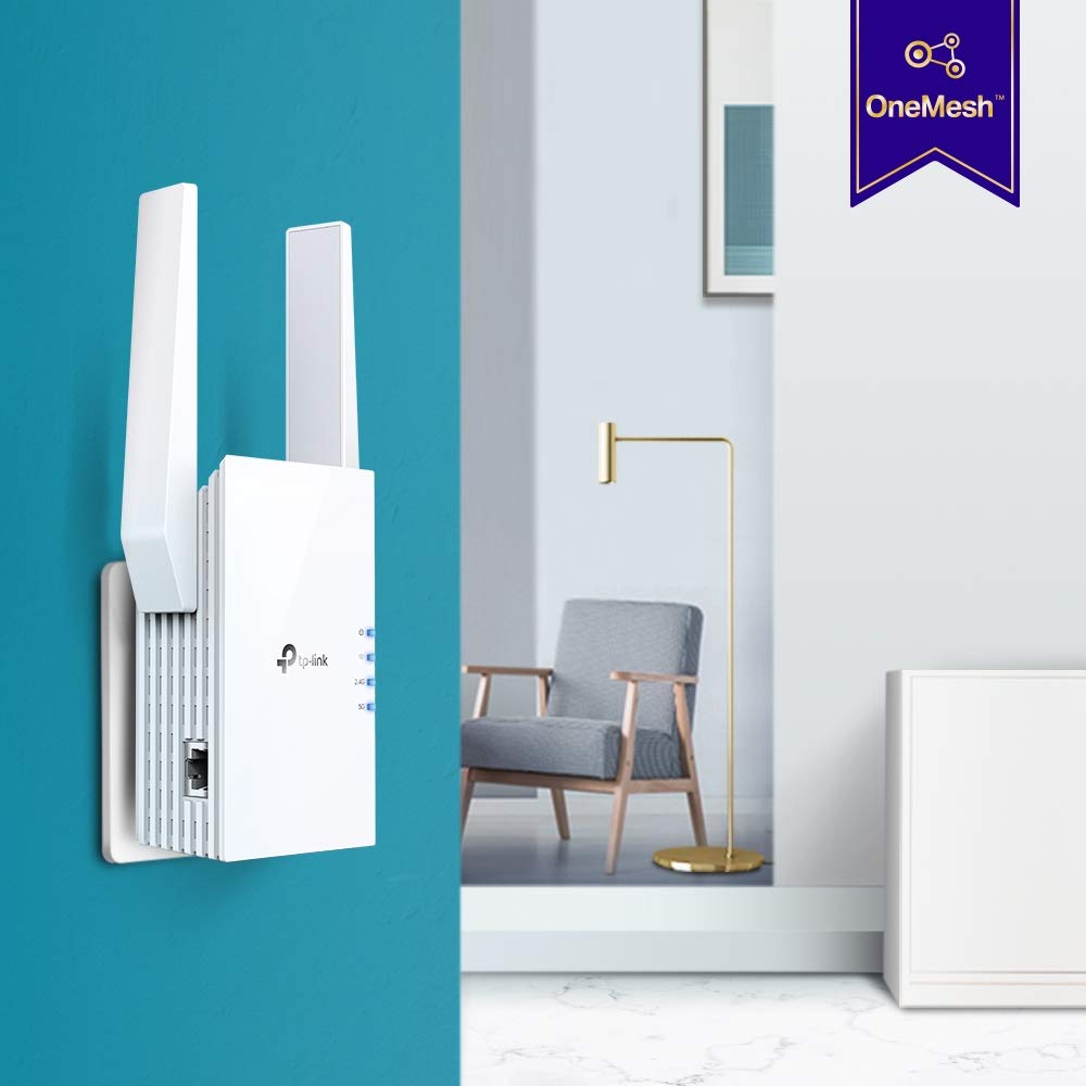 TP-Link AX1800 WiFi Extender Internet Booster RE605X-WiFi 6 Range Extender Covers up to 1500 Sq.ft and 25 Devices, Dual Band, Up to 1.8Gbps Speed, AP Mode w/Gigabit Port, APP Setup, OneMesh Compatible 🍁 All In One Marketplace Canada