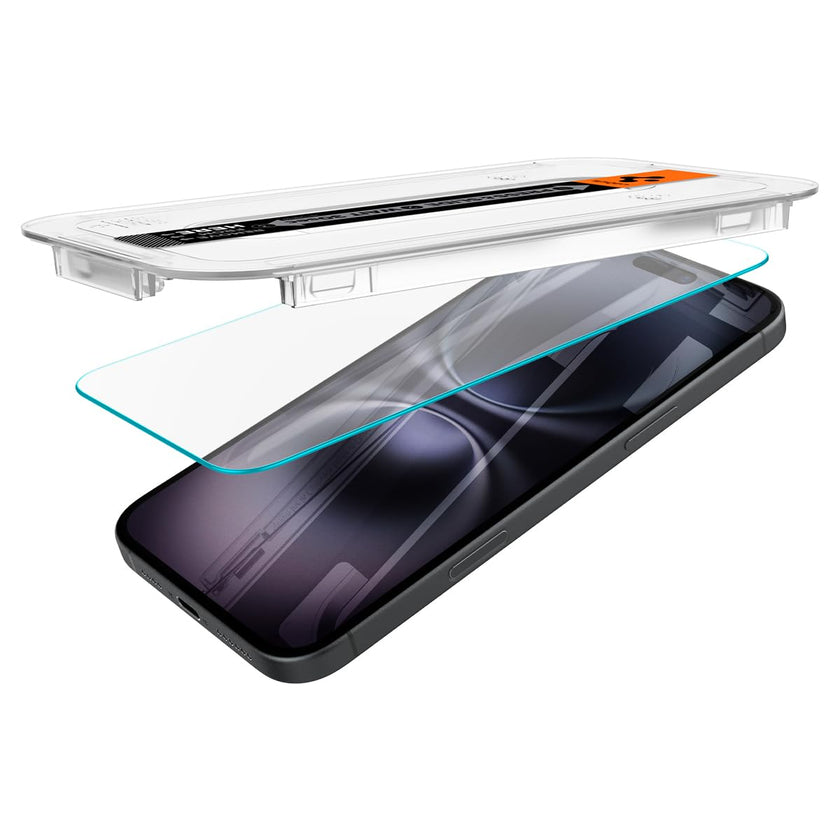 Spigen Tempered Glass Screen Protector [GlasTR EZ FIT] designed for iPhone 16 / iPhone 15 [2 Pack] 🍁 All In One Marketplace Canada