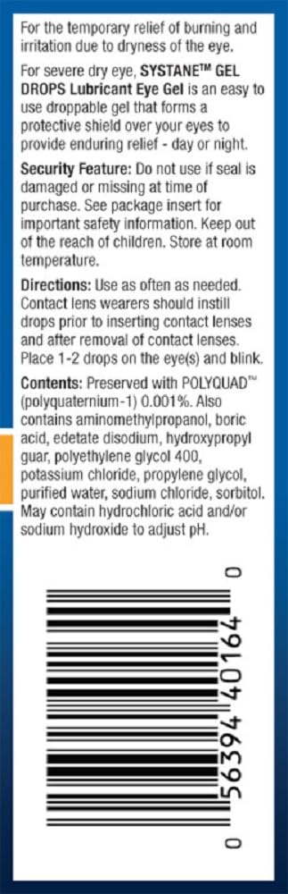 Systane Gel Drops Lubricant Eye, For Dryness, Day or Nighttime Relief, Long-Lasting Relief, Easy-to-use Droppable – 2 x 10 mL 🍁 All In One Marketplace Canada