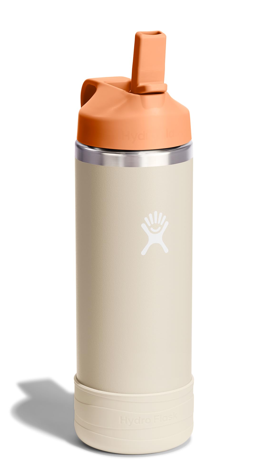 18 Oz Kids Stainless Steel Bottle - Wide Mouth Straw Cap and Boot, Coconut 🍁 All In One Marketplace Canada
