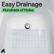 GORILLA GRIP Patented Bath Tub Shower Mat, Machine Washable Bathtub Floor Liner Mats, Suction Cups and Drain Holes to Keep Tubs Clean, Bathroom Essentials, 89x41 cm, Clear 🍁 All In One Marketplace Canada