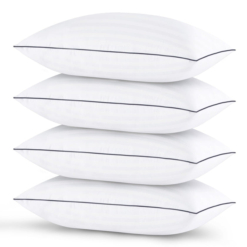 Pillows Standard Size Set of 4 - Bed Pillows for Sleeping 4 Pack, Cooling Supportive Hotel Pillows with Premium Soft Down Alternative Fill for Side Stomach and Back Sleepers 🍁 All In One Marketplace Canada