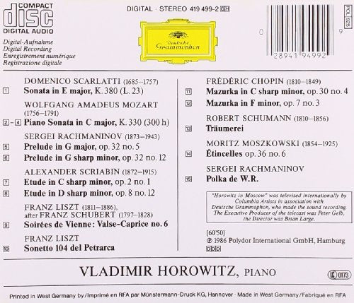 HOROWITZ IN MOSCOW