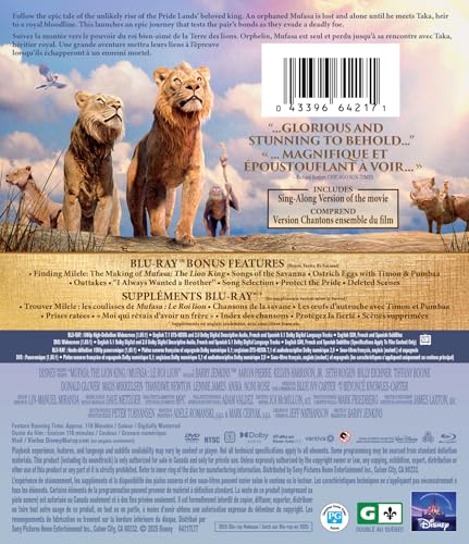 Mufasa: The Lion King - Blu-Ray/DVD