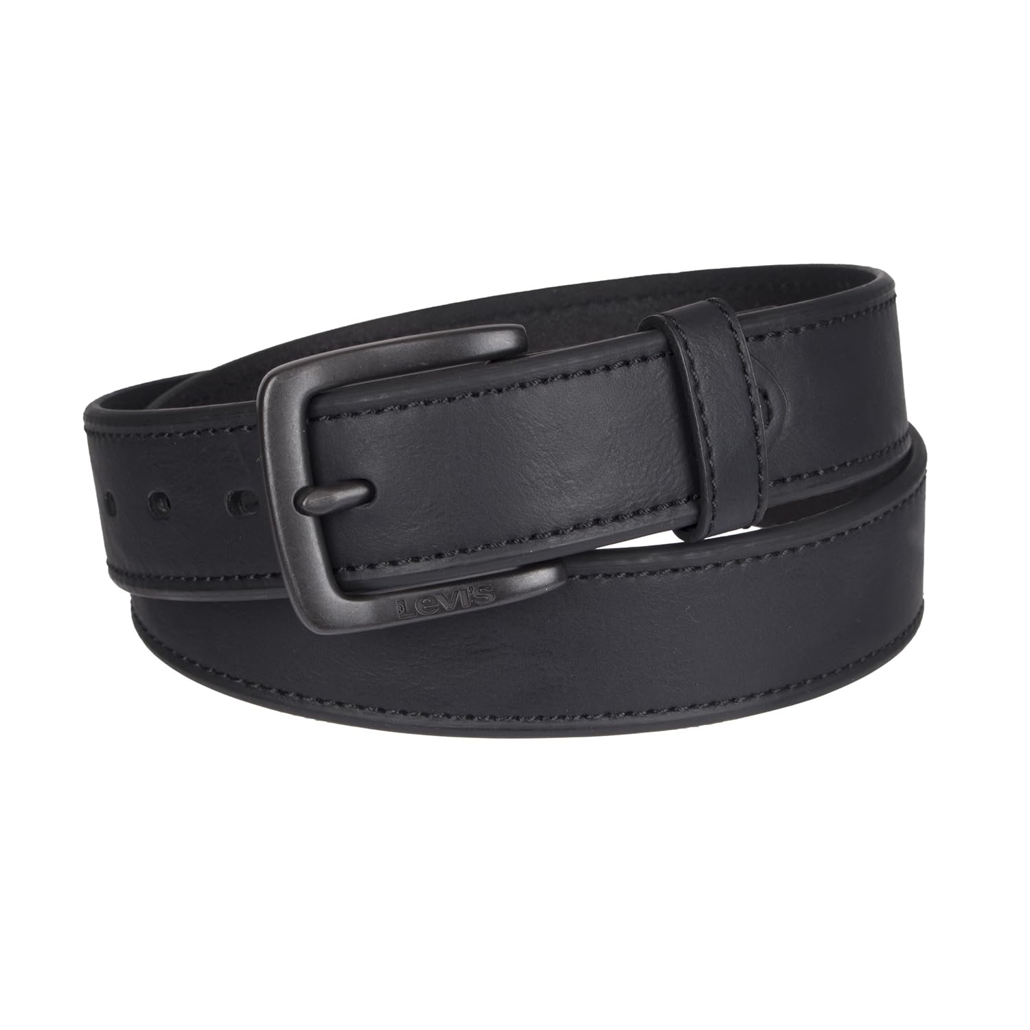 Levi's Casual Belt-Dress for Men Jeans with Thick Strap and Buckle, Matte Black, Medium (34-36) 🍁 All In One Marketplace Canada