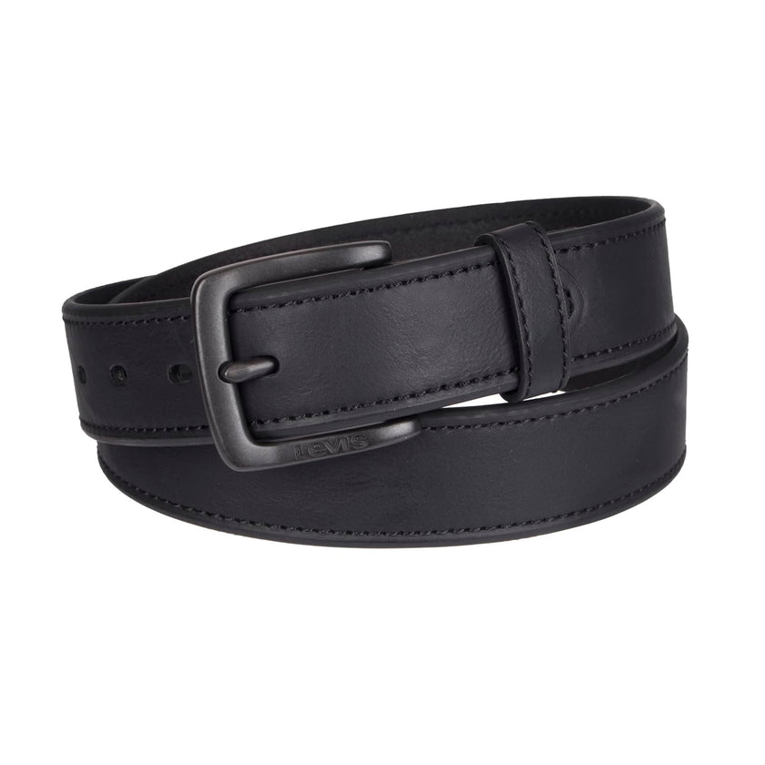 Levi's Casual Belt-Dress for Men Jeans with Thick Strap and Buckle, Matte black, Large (38-40) 🍁 All In One Marketplace Canada