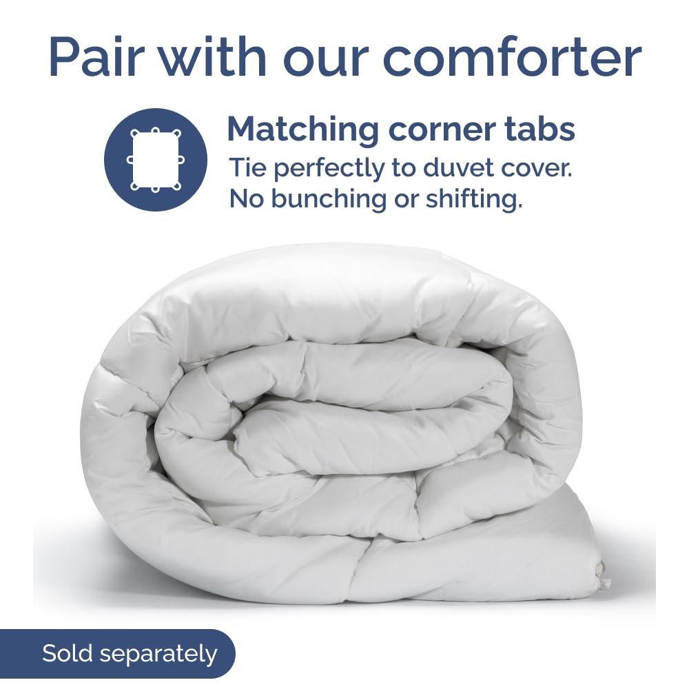 Duvet Cover King Size Set - Extra Soft King Size Duvet Cover 104 x 90 with 2 Pillow Shams - Hotel Luxury, Easy Care and Fade Free with Zipper Closures & Ties - Comfy, Breathable Bedding Set (White) 🍁 All In One Marketplace Canada